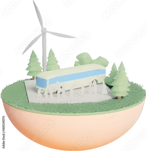 3D Environment Landscape Created for Digital Project Scenes
