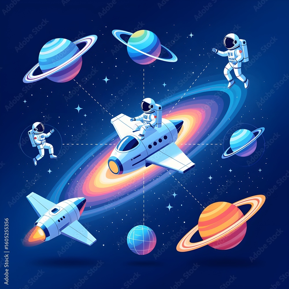 Naklejka premium space shuttle launch