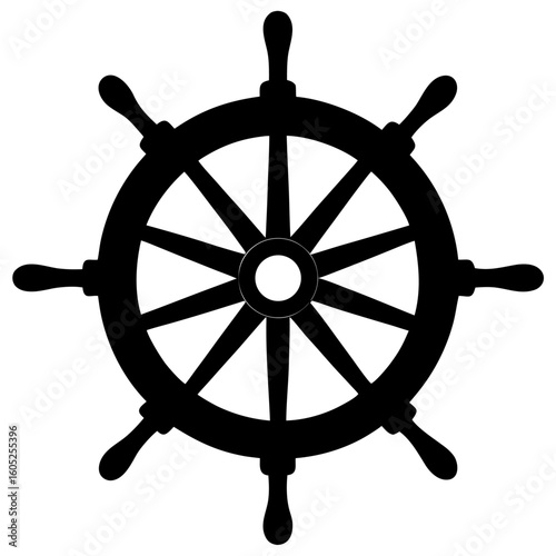 rudder silhouette nautical symbol