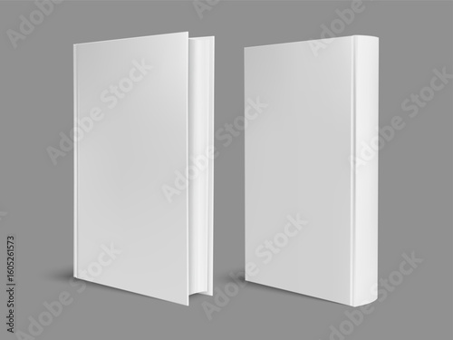 Blank book mockup with blank pages mockup templates , Open Book Pages Mockup and floating book cover vector design	