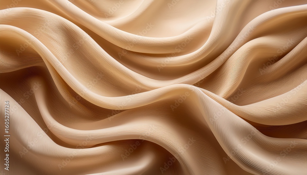 Fototapeta premium abstract flowing wavy beige fabric
