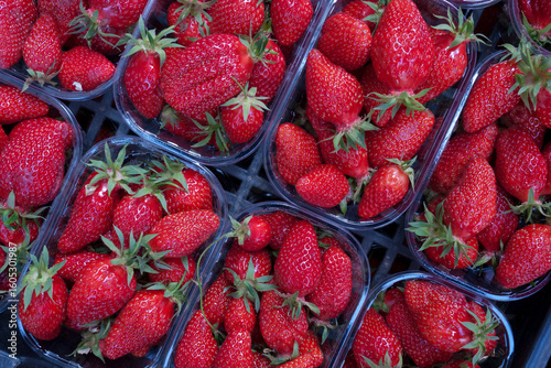 Barquettes de fraises au marché