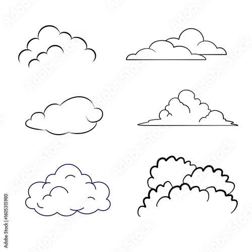 Minimal Cloud Line Art Icon – Vector Design for Networking, Databases & Synoptics Concepts