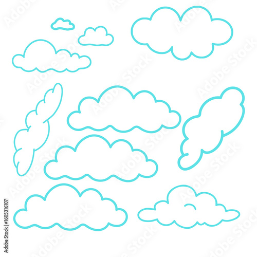 Minimal Cloud Line Art Icon – Vector Design for Networking, Databases & Synoptics Concepts
