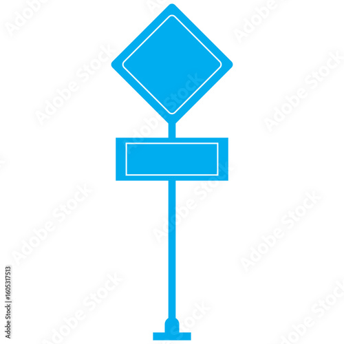 Print set of Blank traffic board icon. Road sign icon, Traffic signpost signs .