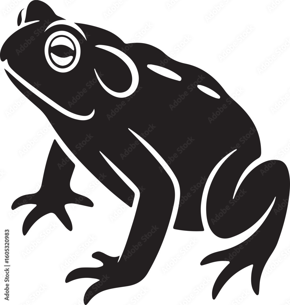 Fototapeta premium Cute cartoon frog vector illustration on white background