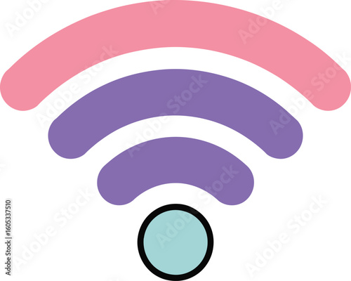 Vector wifi signal icon illustration for wireless internet connection and network access