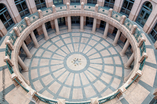 Konstfotografi Scenic view of Capitol Extension Rotunda in Texas State Capitol building in Aust