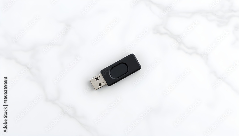 Fototapeta premium USB Flash Drive on Marble Desk