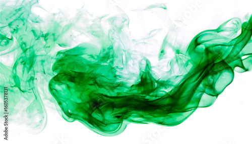 Smoky background. Mist. Green fog. PNG	
