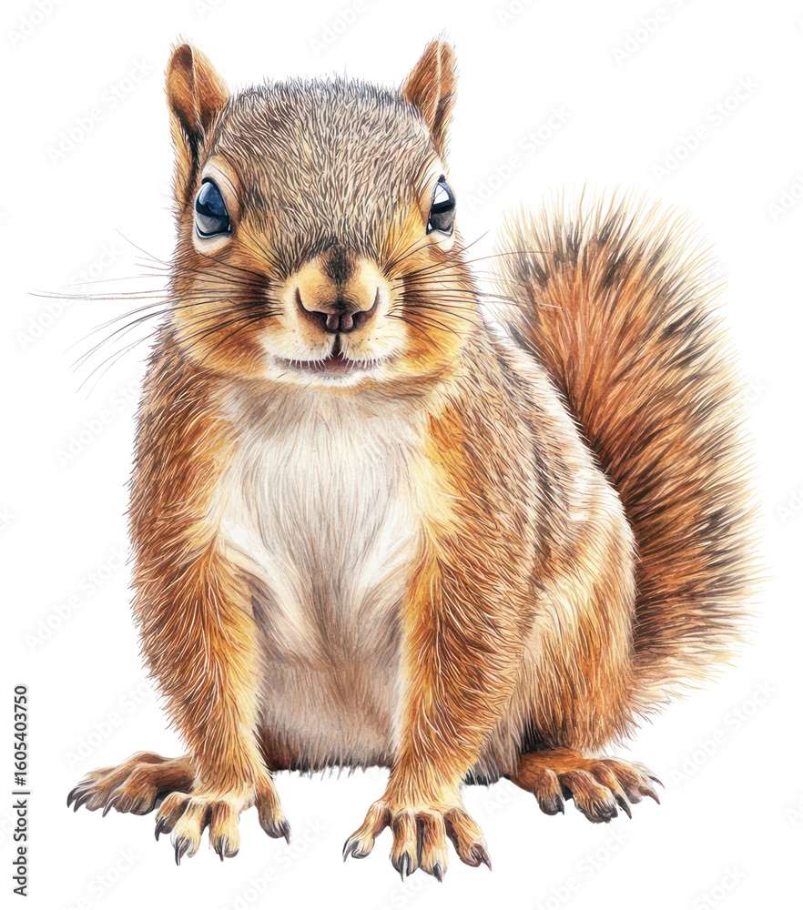 Obraz premium PNG Squirrel squirrel illustration realistic.