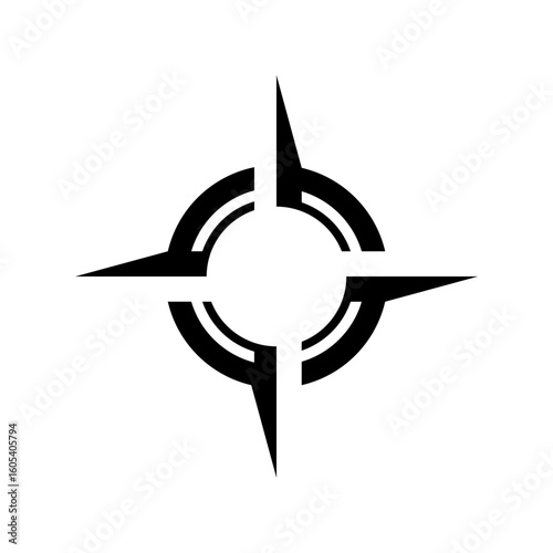 Architectural north arrow and compass outline vector