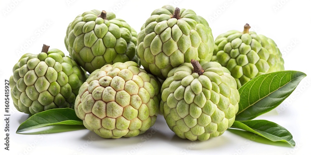 Fototapeta premium Studio shot of sugar apples also known as sweetsop in pristine condition