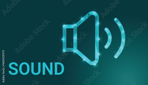 Minimal sound icon design representing audio, volume, or speaker functionality—ideal for apps, interfaces, media players, or tech branding