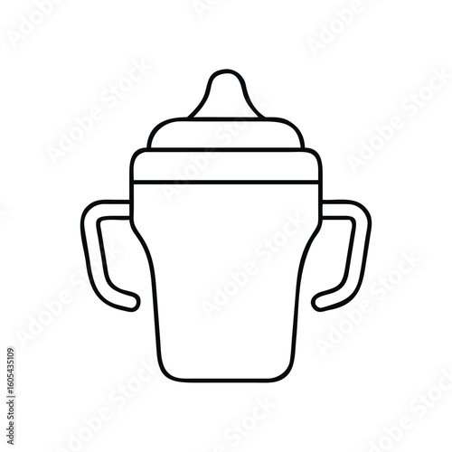 Sippy cup with handles icon for toddlers and children