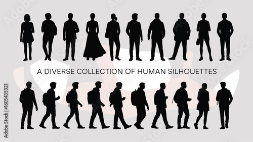 Dynamic human figure captured in a striking black silhouette perfect for diverse design applications and creative projects