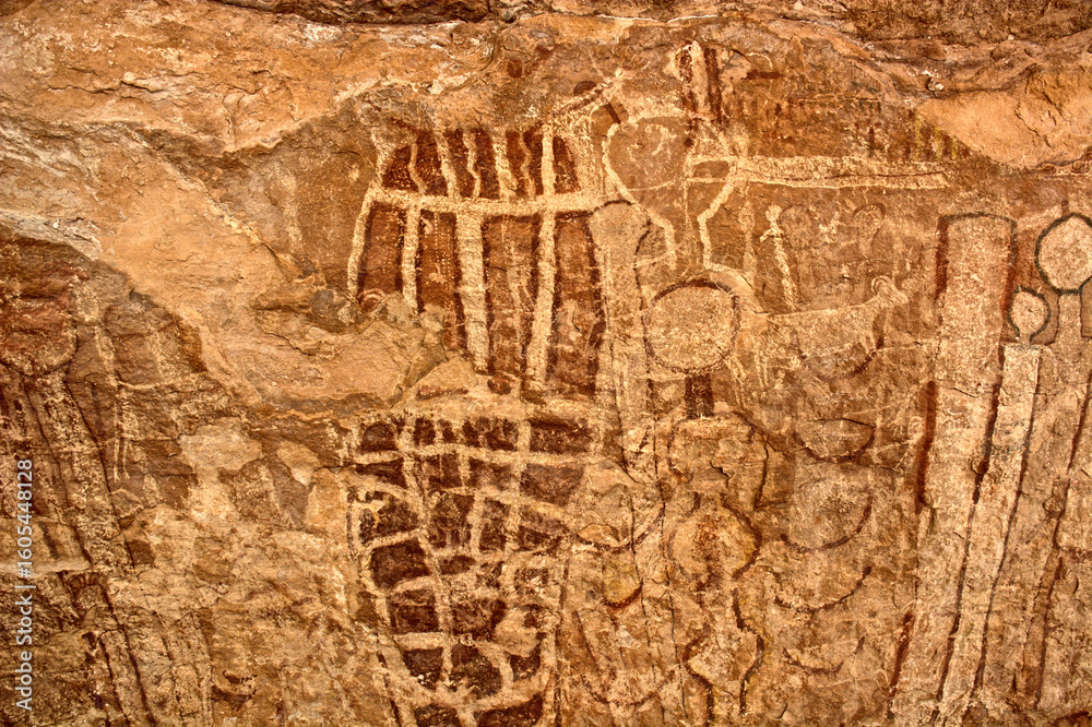 Obraz premium Grand Canyon Polychrome Pictographs, Arizona USA