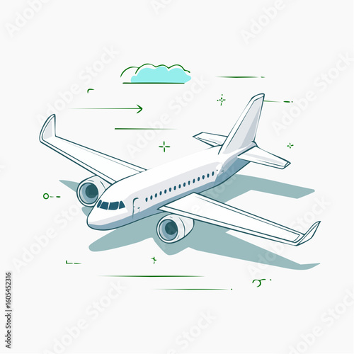 vector illustration of airplane