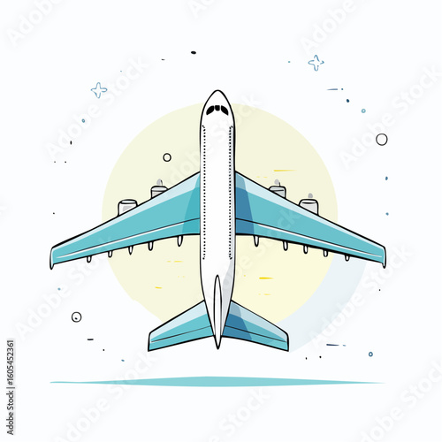 vector illustration of airplane