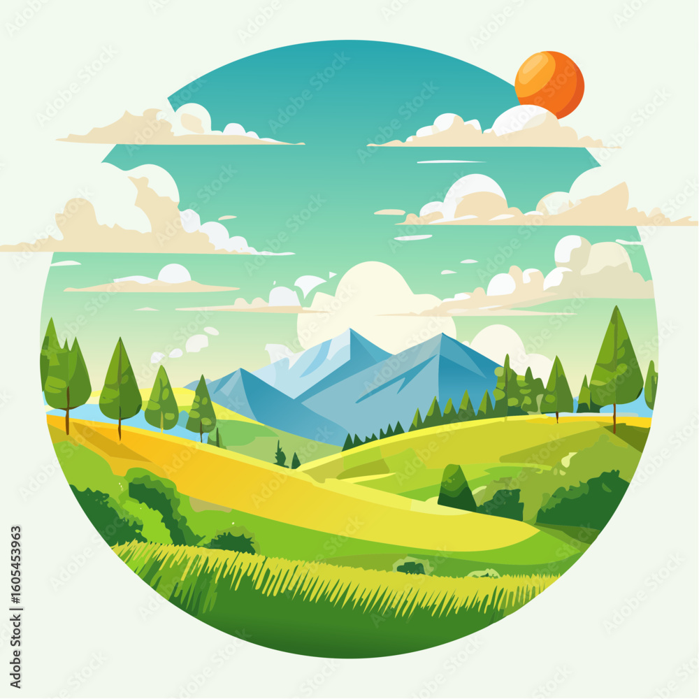 Obraz premium landscape with mountains