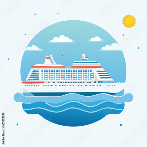 cruise ship in the sea