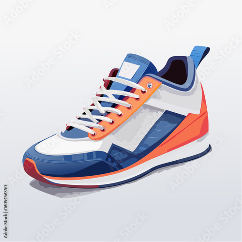 sport shoes on white background
