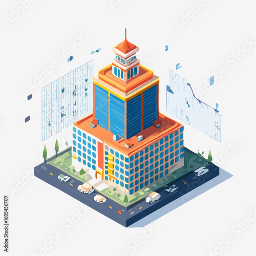 isometric view of the city