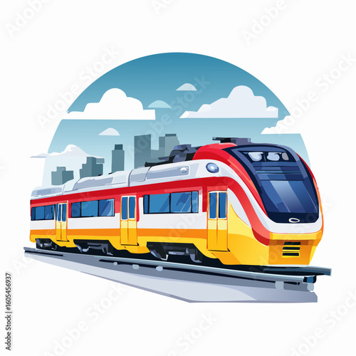 train in the city