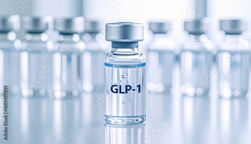 GLP-1 medicine vial representing advancements in weight loss treatment, metabolic disease management, and pharmaceutical innovation