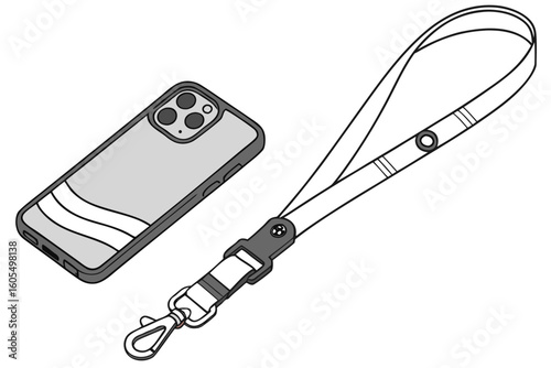 Phone and lanyard for easy carrying and comfort