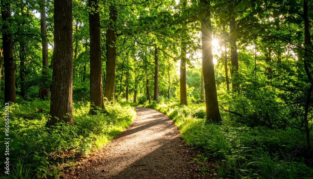 Obraz premium Sunlit forest path