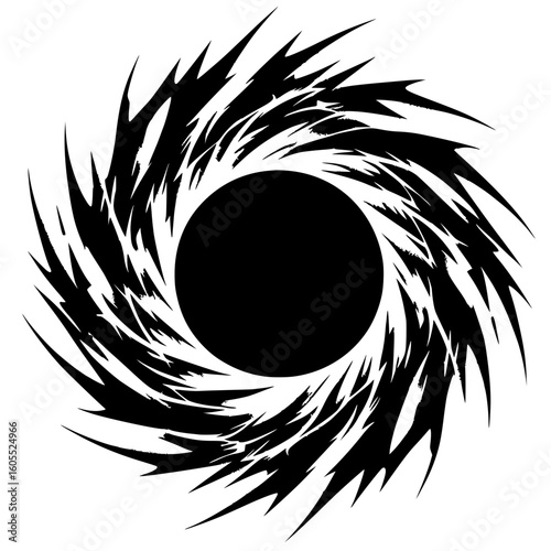 Silhouette of the teleportation hole