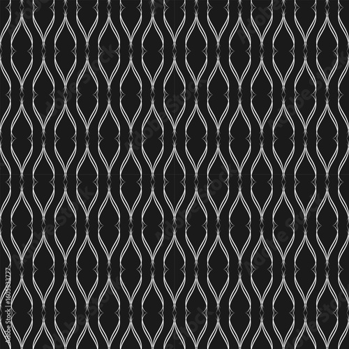 seamless botanical pattern of painted oriental motifs 
