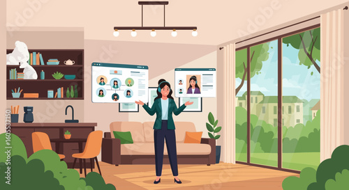 Virtual Hr Management With Remote Work In Modern Workplace
