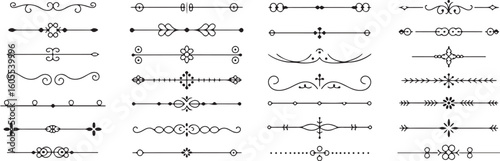 intricate vector borders and dividers for invitations and design projects in ai, eps, jpeg, and png formats