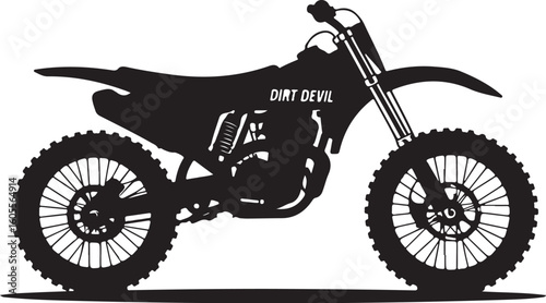 Classic Motorcycle Silhouette | Retro Cruiser Vector Design

