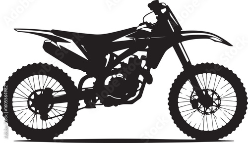 Classic Motorcycle Silhouette | Retro Cruiser Vector Design

