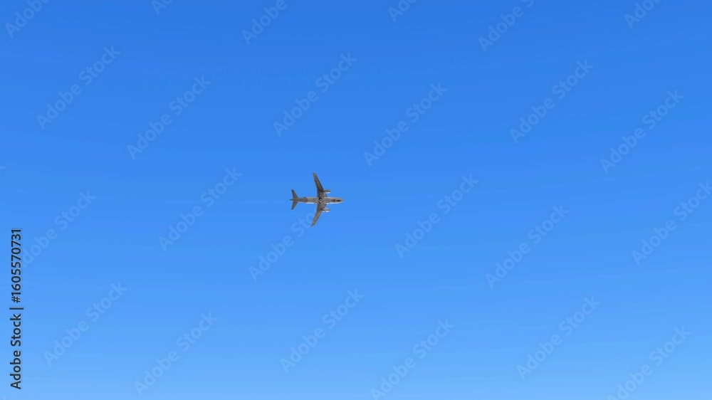 An airplane flying across the sky An airplane flying across the sky