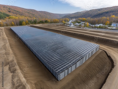 Drone view showcasing large-scale solar p-2 - abstract texture pattern design seamless