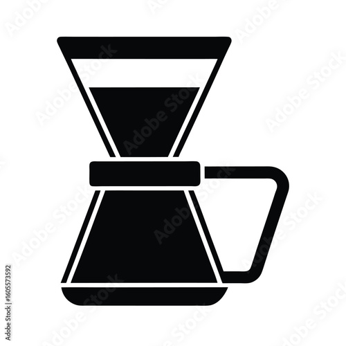 Coffee Pour Over Setup Icon Vector Illustration