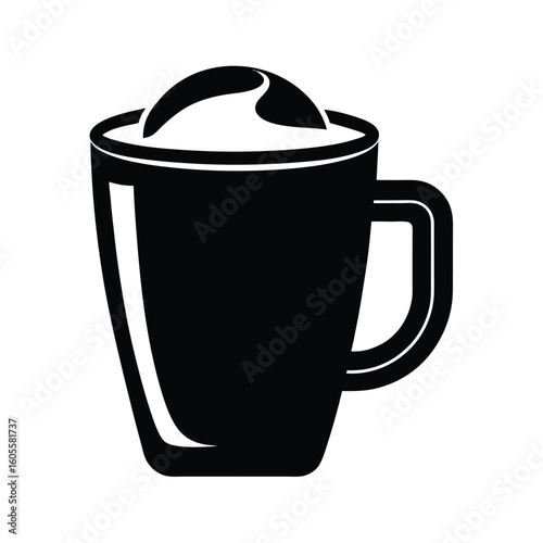 Steamed Milk Cup Icon Vector Illustration
