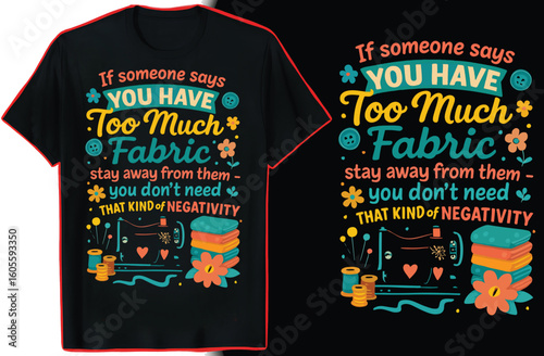 Sewing T-Shirt Design | Cute Seamstress Retro Craft Graphic
