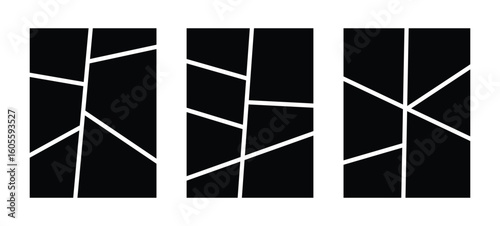 Comic Style Photo Frame Collage Template. 6 Panels