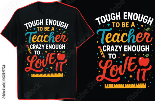 Teacher T-Shirt Design | Proud Educator Back to School Graphic