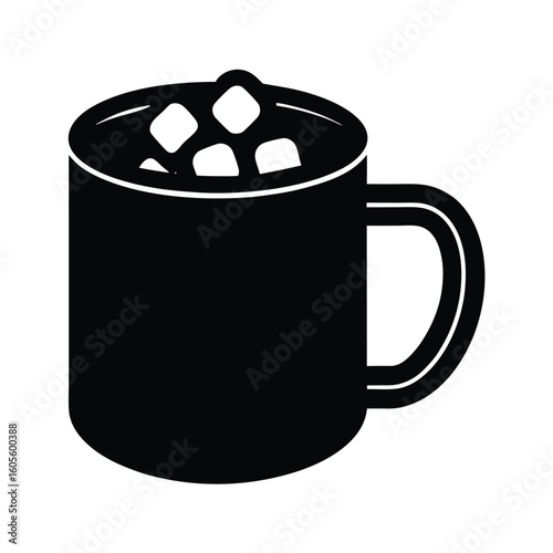 Mug And Marshmallows Icon Vector Illustration