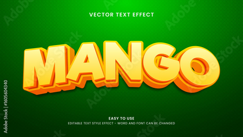 mango editable text effect 3d