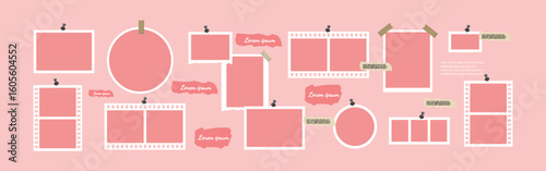 Artistic image, picture or photo frame collage template design