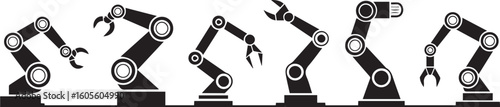 industrial robotic arms vector illustration in ai eps jpeg png formats for manufacturing and automation design