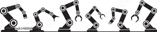 high detail vector of industrial robotic arms in ai eps jpeg png for factory automation and industrial engineering