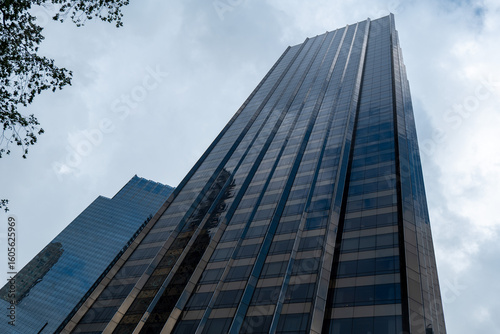 Bank of America Tower Under Cloudy Skies